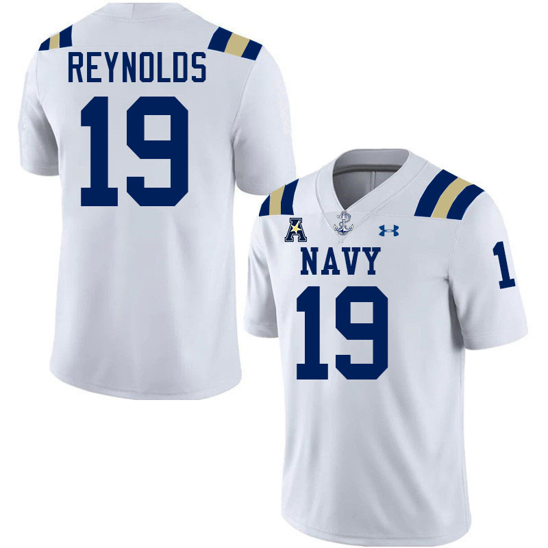 Navy Midshipmen #19 Keenan Reynolds College Football Jerseys Stitched-White